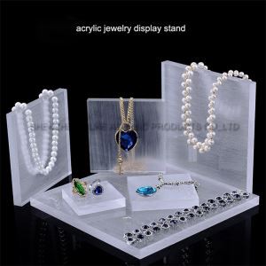 Vente en gros bijoux solide Bureau bloc acrylique présentoirs pour bijouterie et orfèvrerie
