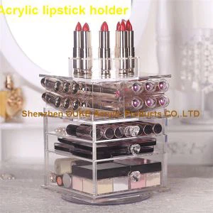 Acrylique rouge à lèvres élégant tournante support maquillage Cool stockage