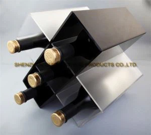 Chine personnalisé Bureau 5 grille vin Stand titulaire vin casier à vin acrylique