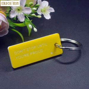 Porte-clés acrylique double face personnalisé pas cher