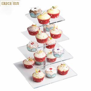 En gros Pas Cher 4 Tiers Acrylique Gâteau Stand