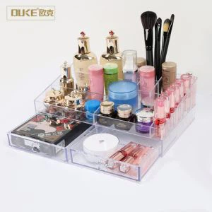 En gros transparent acrylique tiroirs maquillage organisateur