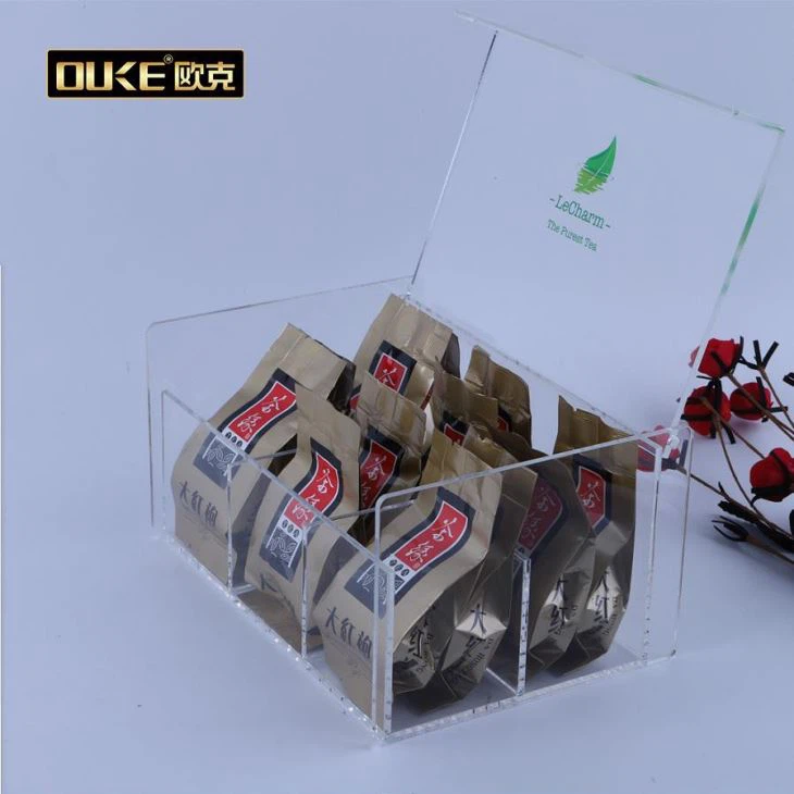 China Factory Supplier Customized Acrylic Tea Or Coffee Boxes
